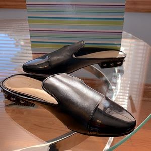 Marc Fisher Black Leather Flats
